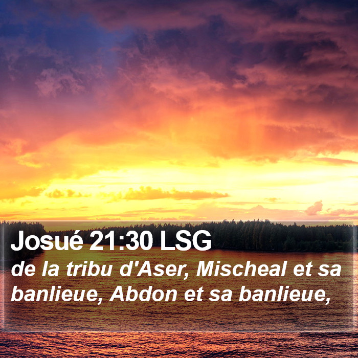 Josué 21:30 LSG Bible Study