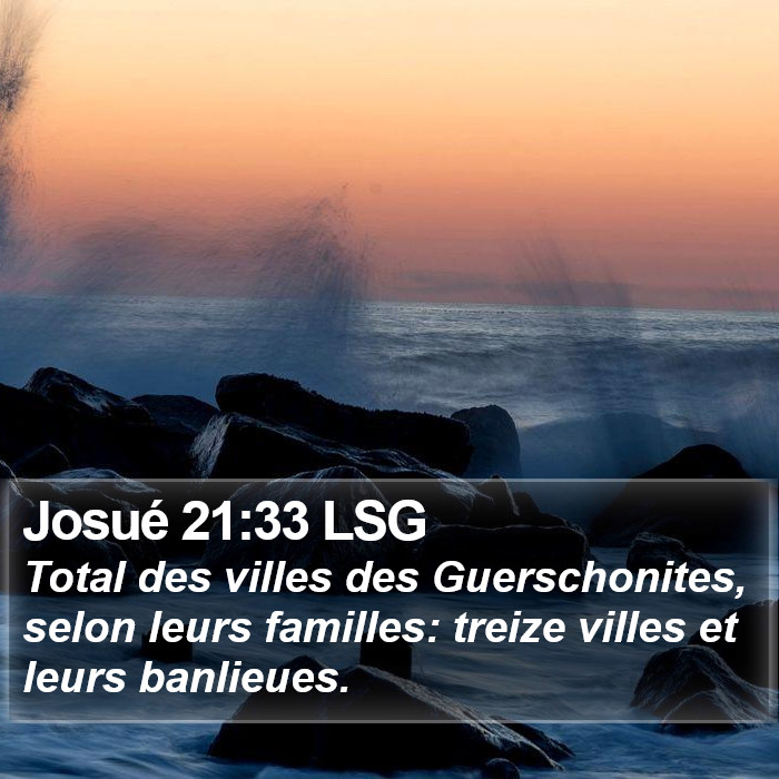 Josué 21:33 LSG Bible Study