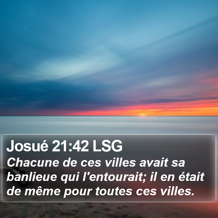 Josué 21:42 LSG Bible Study