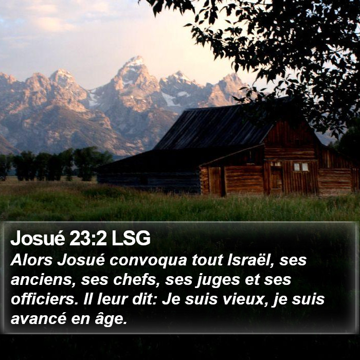 Josué 23:2 LSG Bible Study