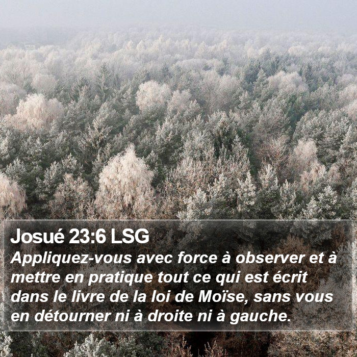 Josué 23:6 LSG Bible Study