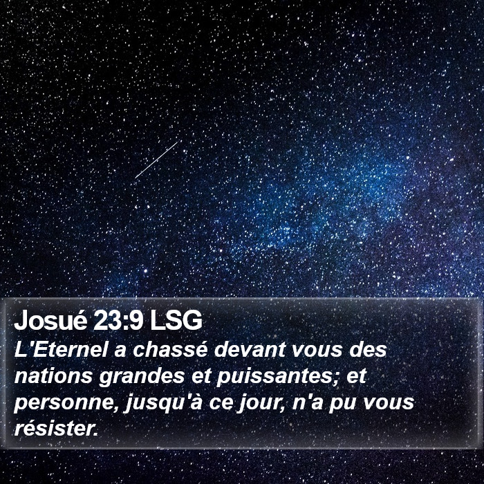 Josué 23:9 LSG Bible Study