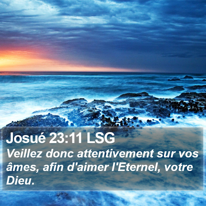 Josué 23:11 LSG Bible Study