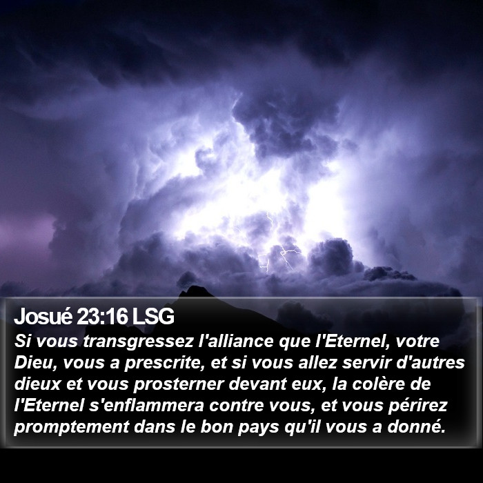 Josué 23:16 LSG Bible Study