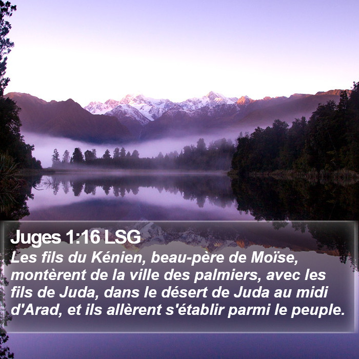 Juges 1:16 LSG Bible Study