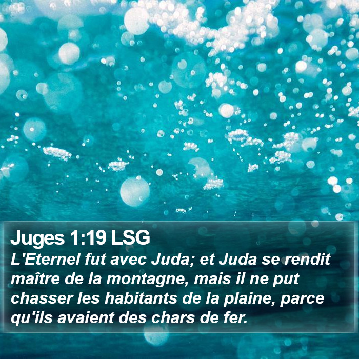 Juges 1:19 LSG Bible Study