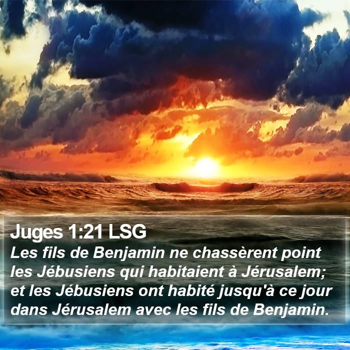 Juges 1:21 LSG Bible Study
