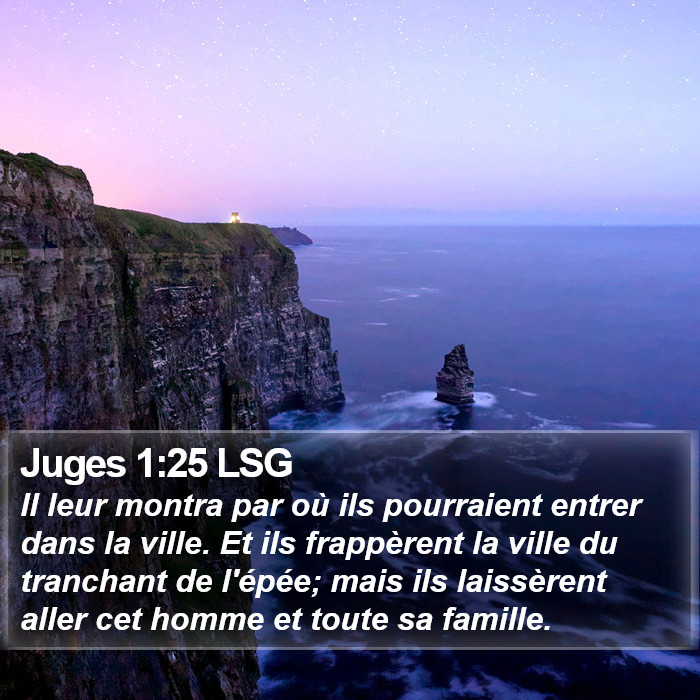 Juges 1:25 LSG Bible Study
