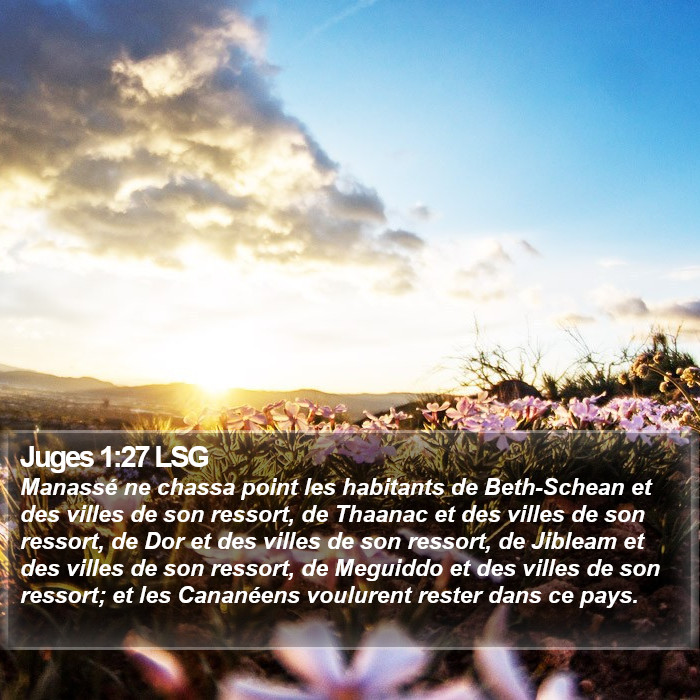 Juges 1:27 LSG Bible Study