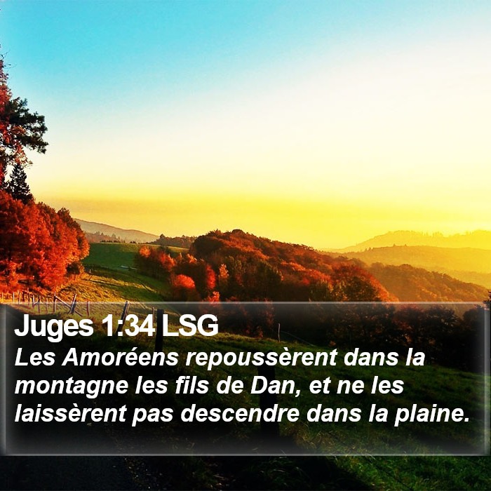 Juges 1:34 LSG Bible Study