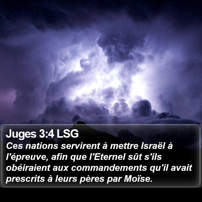 Juges 3:4 LSG Bible Study