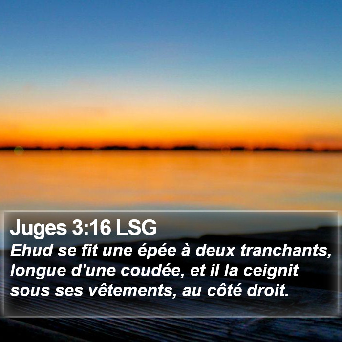 Juges 3:16 LSG Bible Study