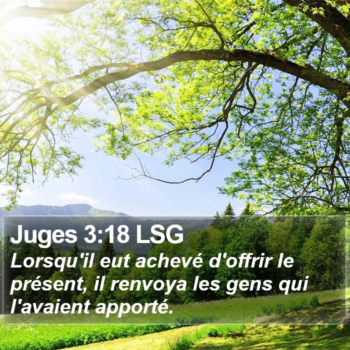 Juges 3:18 LSG Bible Study