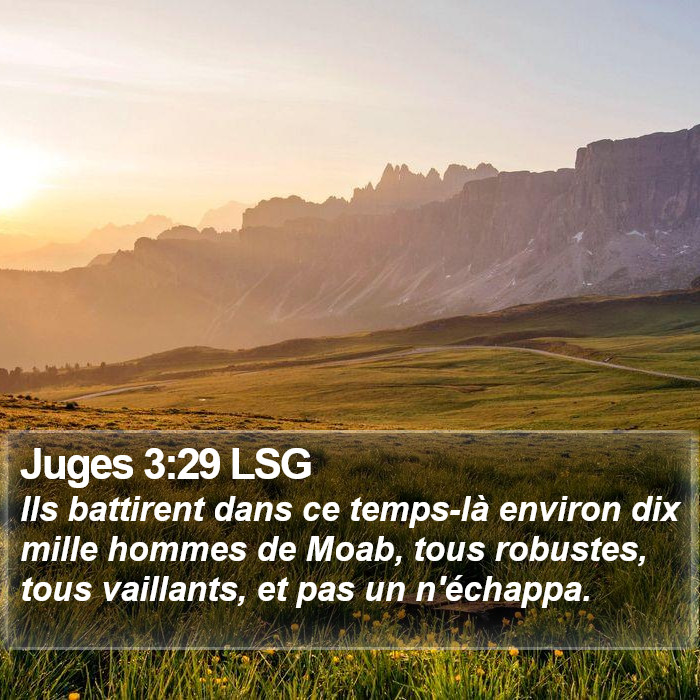 Juges 3:29 LSG Bible Study