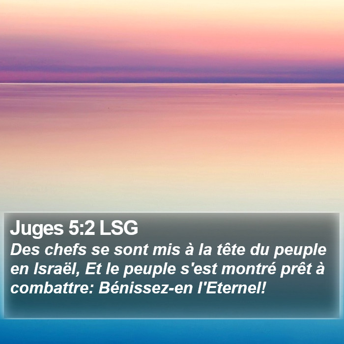 Juges 5:2 LSG Bible Study