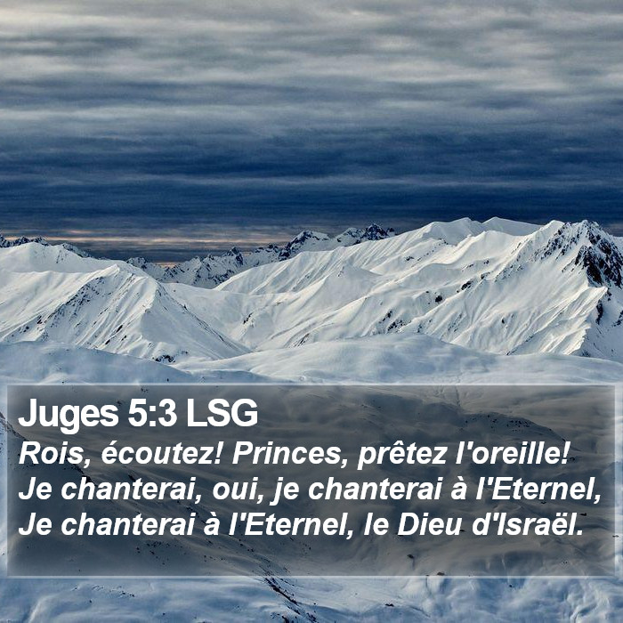 Juges 5:3 LSG Bible Study