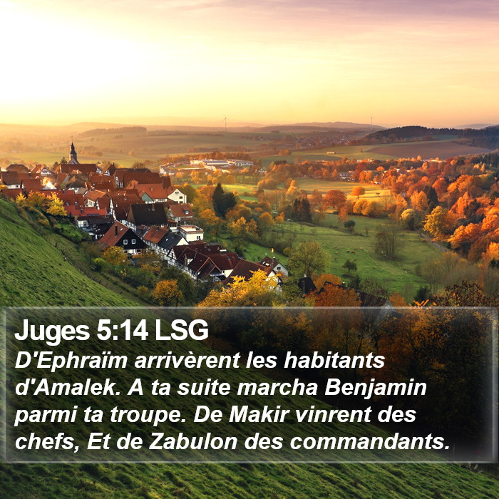 Juges 5:14 LSG Bible Study