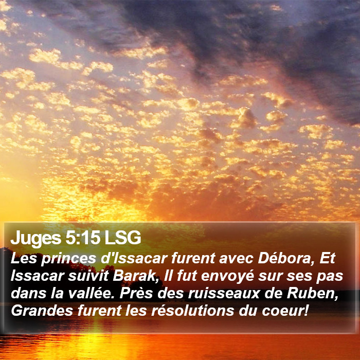 Juges 5:15 LSG Bible Study