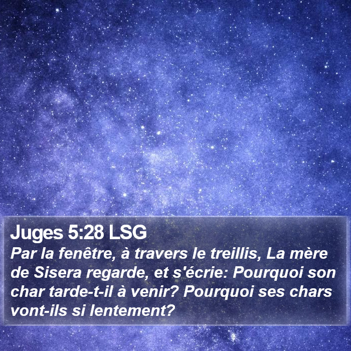 Juges 5:28 LSG Bible Study