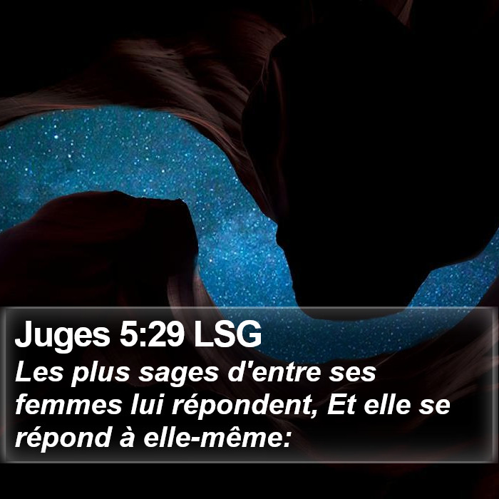 Juges 5:29 LSG Bible Study