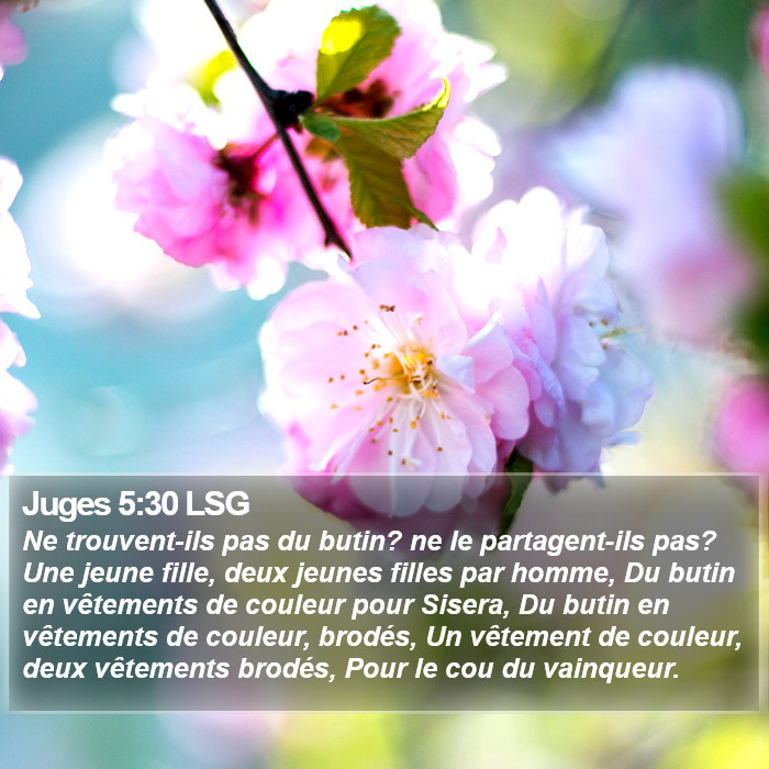 Juges 5:30 LSG Bible Study