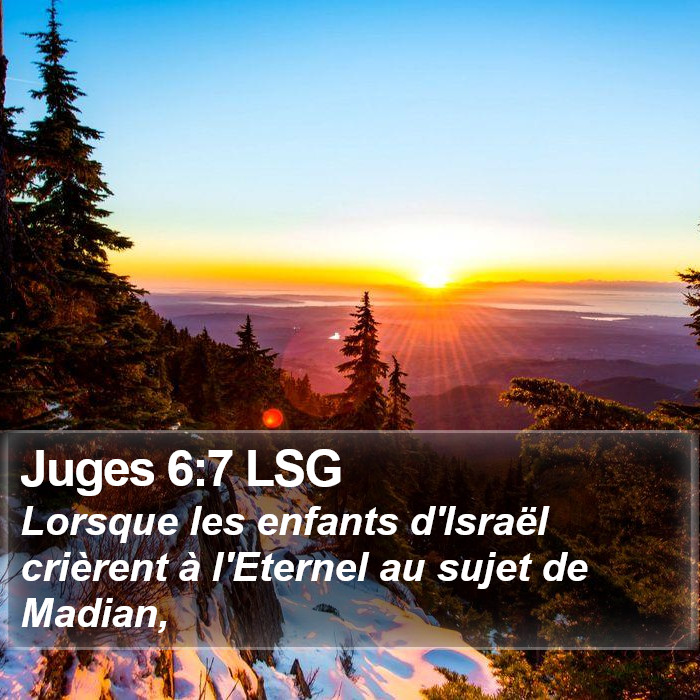 Juges 6:7 LSG Bible Study