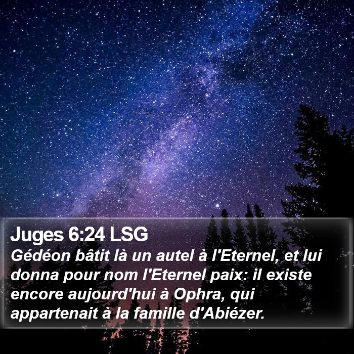 Juges 6:24 LSG Bible Study