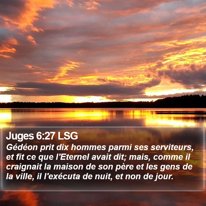 Juges 6:27 LSG Bible Study