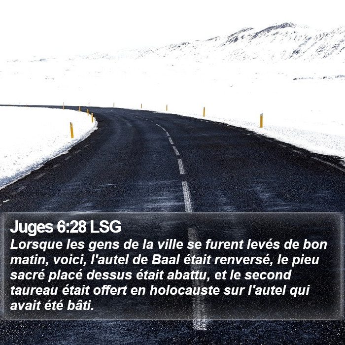 Juges 6:28 LSG Bible Study