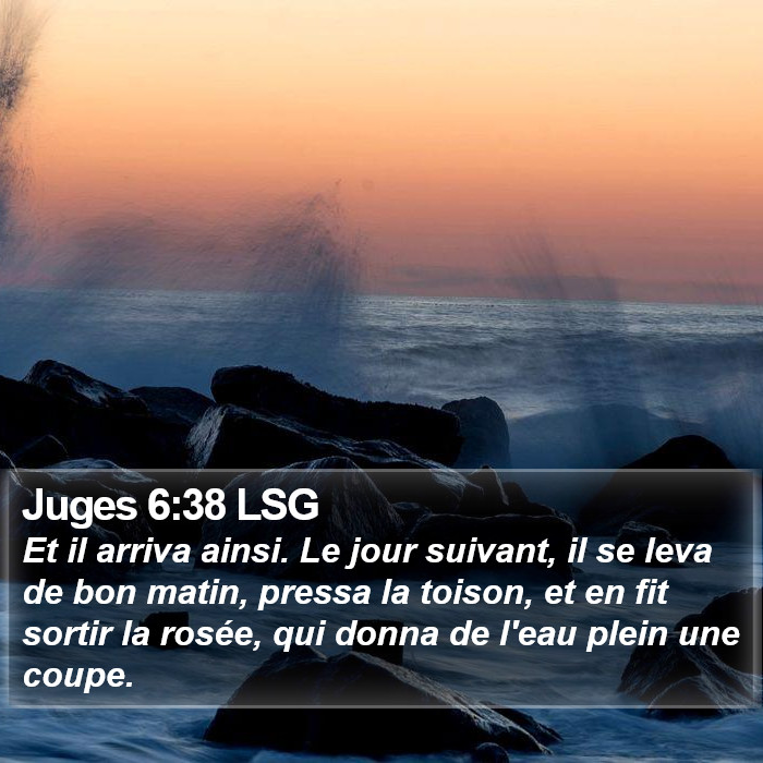 Juges 6:38 LSG Bible Study