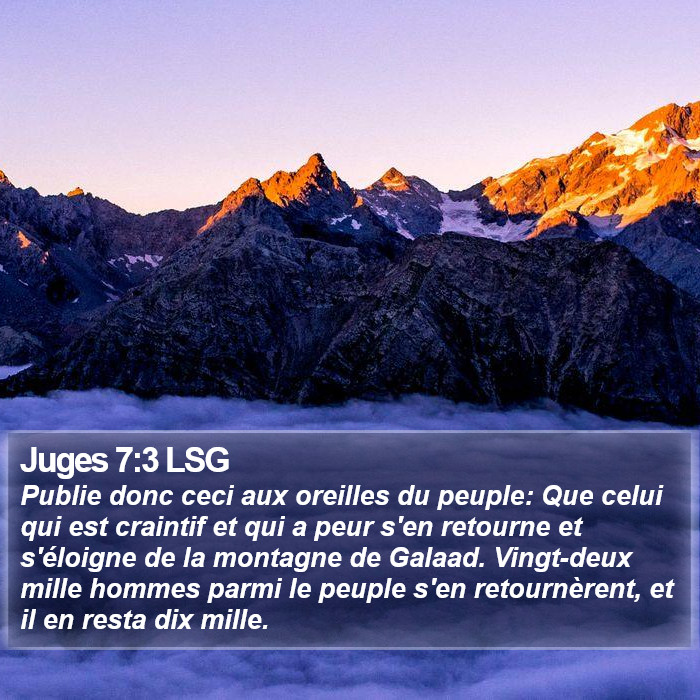 Juges 7:3 LSG Bible Study