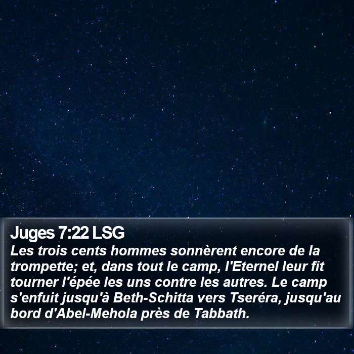 Juges 7:22 LSG Bible Study