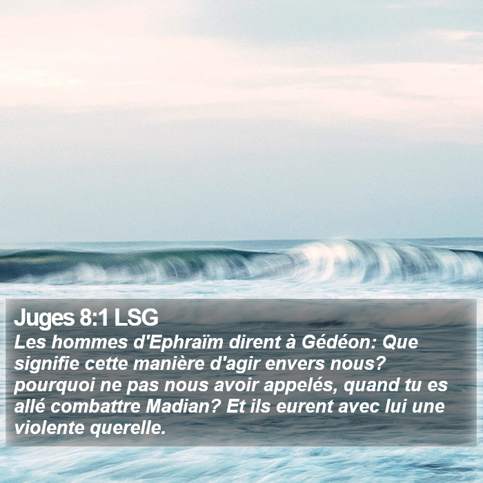 Juges 8:1 LSG Bible Study
