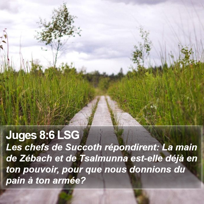 Juges 8:6 LSG Bible Study