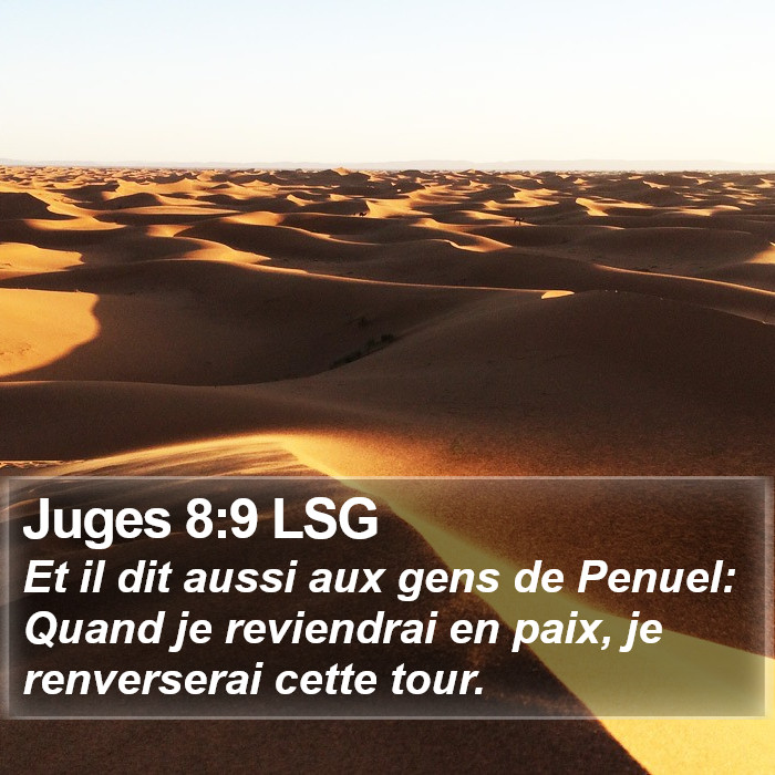 Juges 8:9 LSG Bible Study