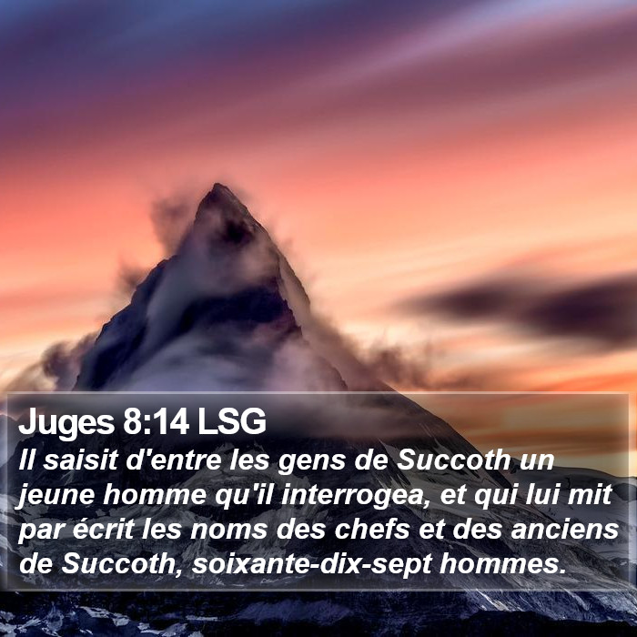 Juges 8:14 LSG Bible Study