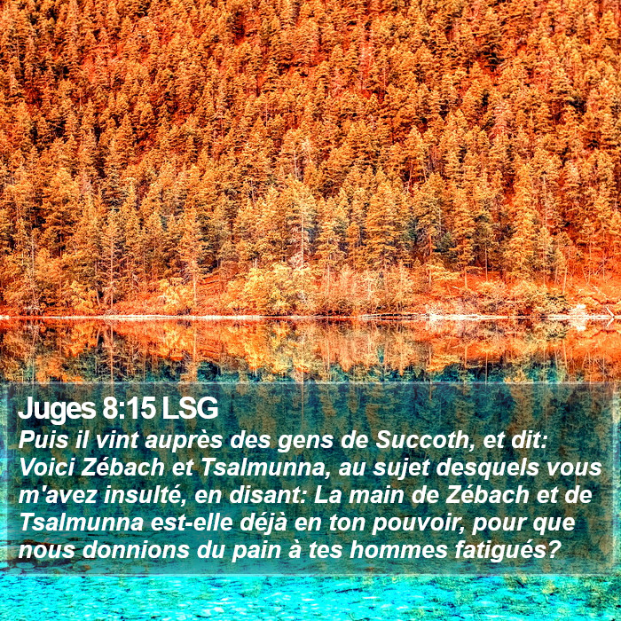 Juges 8:15 LSG Bible Study