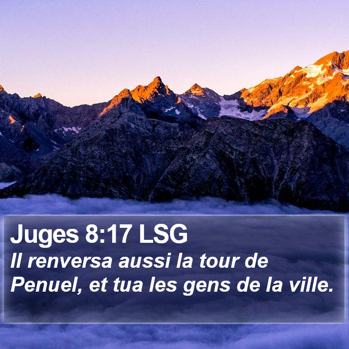 Juges 8:17 LSG Bible Study