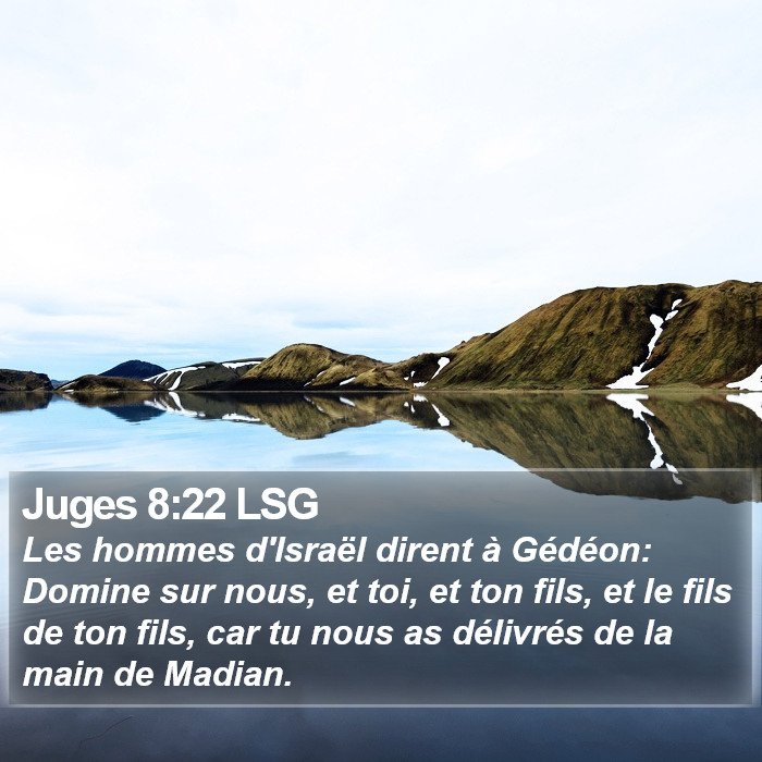 Juges 8:22 LSG Bible Study