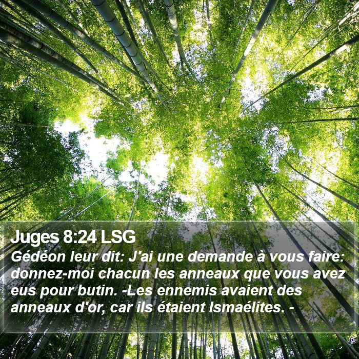 Juges 8:24 LSG Bible Study