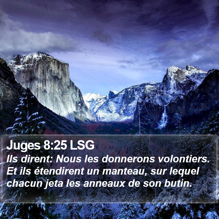 Juges 8:25 LSG Bible Study