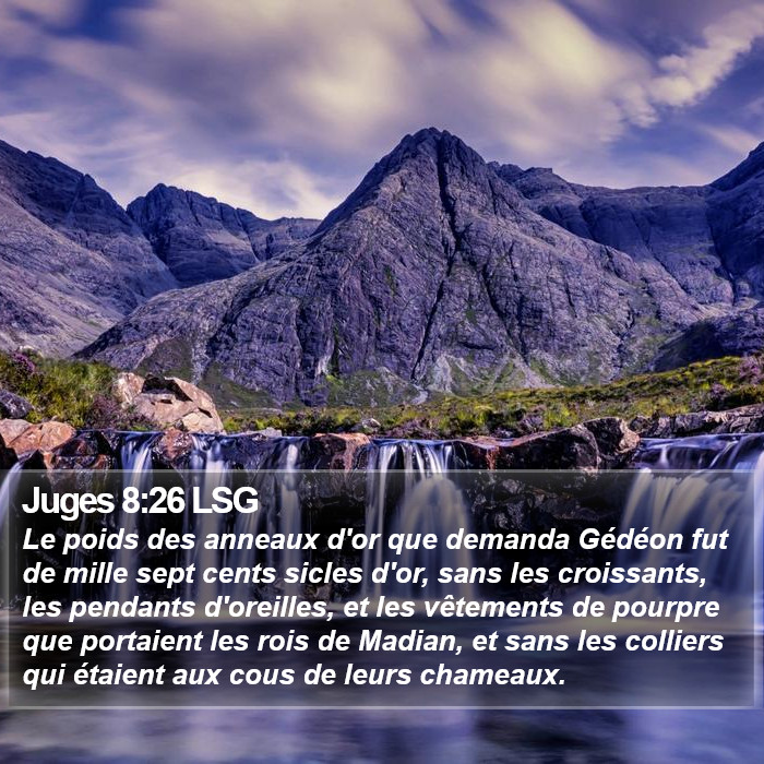 Juges 8:26 LSG Bible Study
