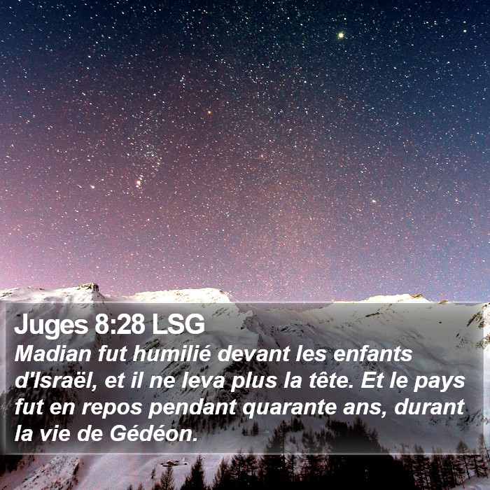 Juges 8:28 LSG Bible Study