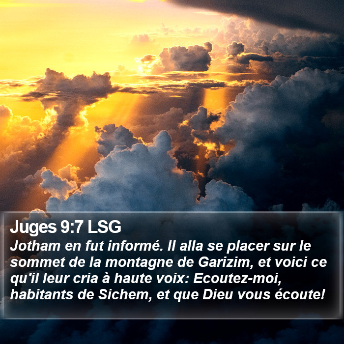 Juges 9:7 LSG Bible Study