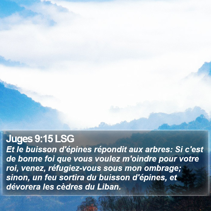 Juges 9:15 LSG Bible Study