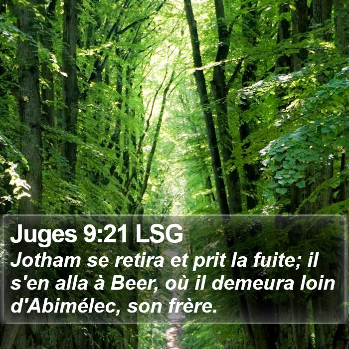 Juges 9:21 LSG Bible Study