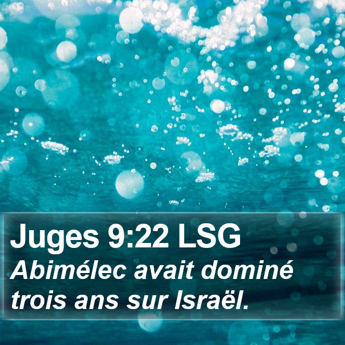Juges 9:22 LSG Bible Study