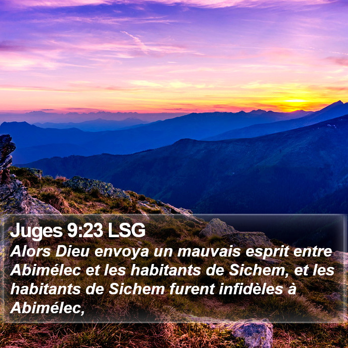 Juges 9:23 LSG Bible Study