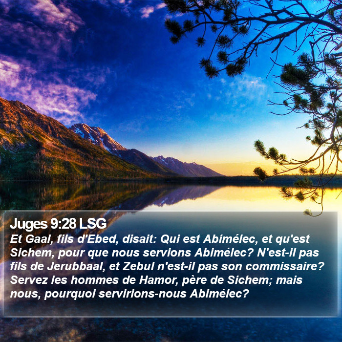 Juges 9:28 LSG Bible Study