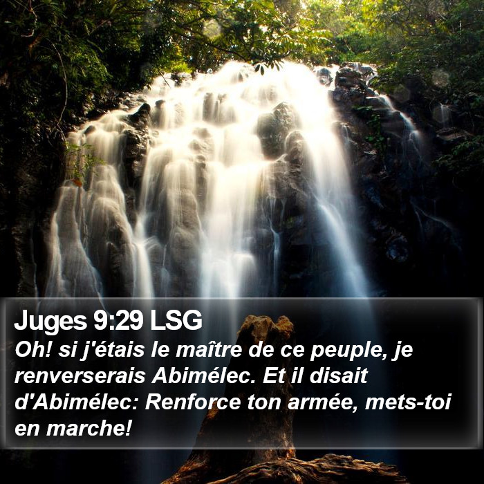 Juges 9:29 LSG Bible Study